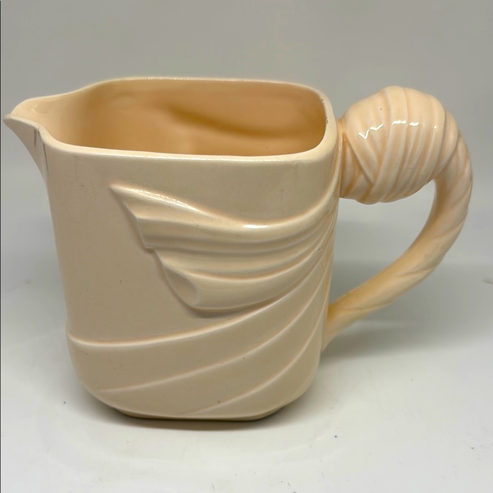 Elegant vintage ART DECO Cream Ceramic Pitcher from BALOS